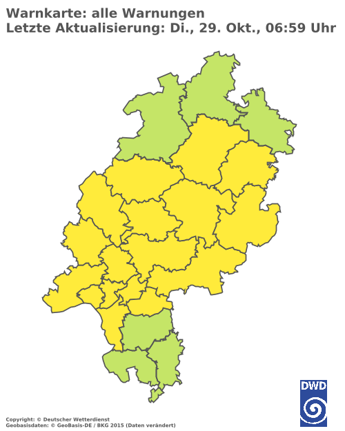 Aktuelle Wetterwarnungen für  Offenbach